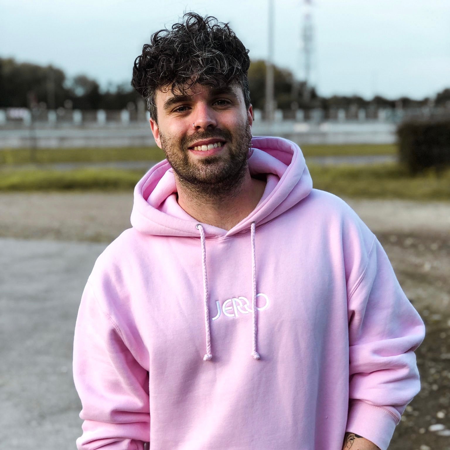 Pink hoodie sales merch